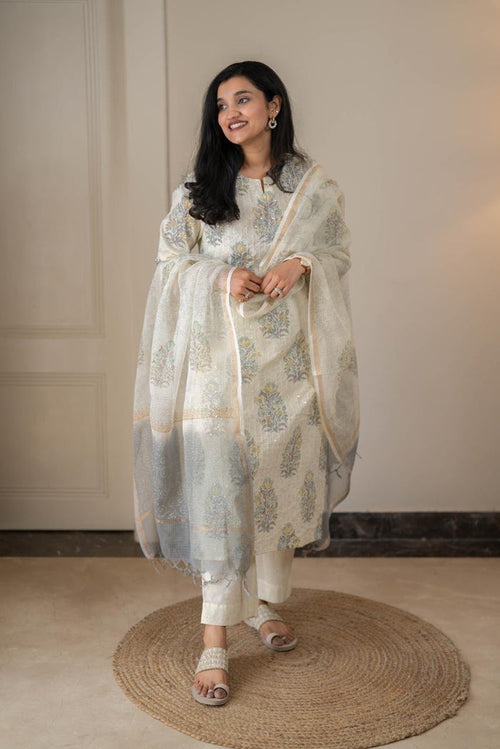 Jyotsna Kota Doria Dupatta Set