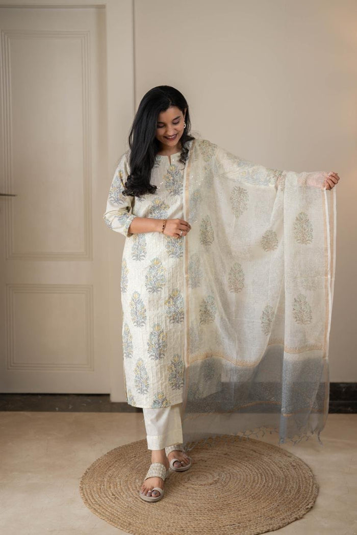 Jyotsna Kota Doria Dupatta Set
