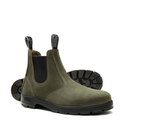 K9 Elastic Sided Boot Olive Suede K91045