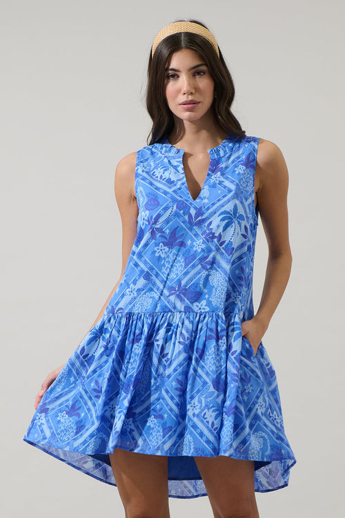 Kaidy Tropical Loly Trapeze Mini Dress