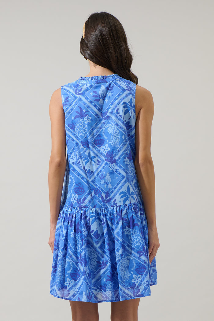 Kaidy Tropical Loly Trapeze Mini Dress