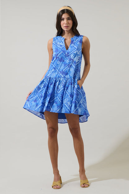 Kaidy Tropical Loly Trapeze Mini Dress