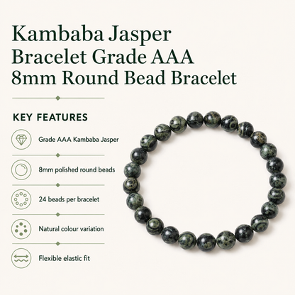 Kambaba Jasper Bracelet (Self Discovery and Empathy).
