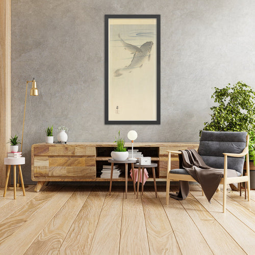 A framed image of