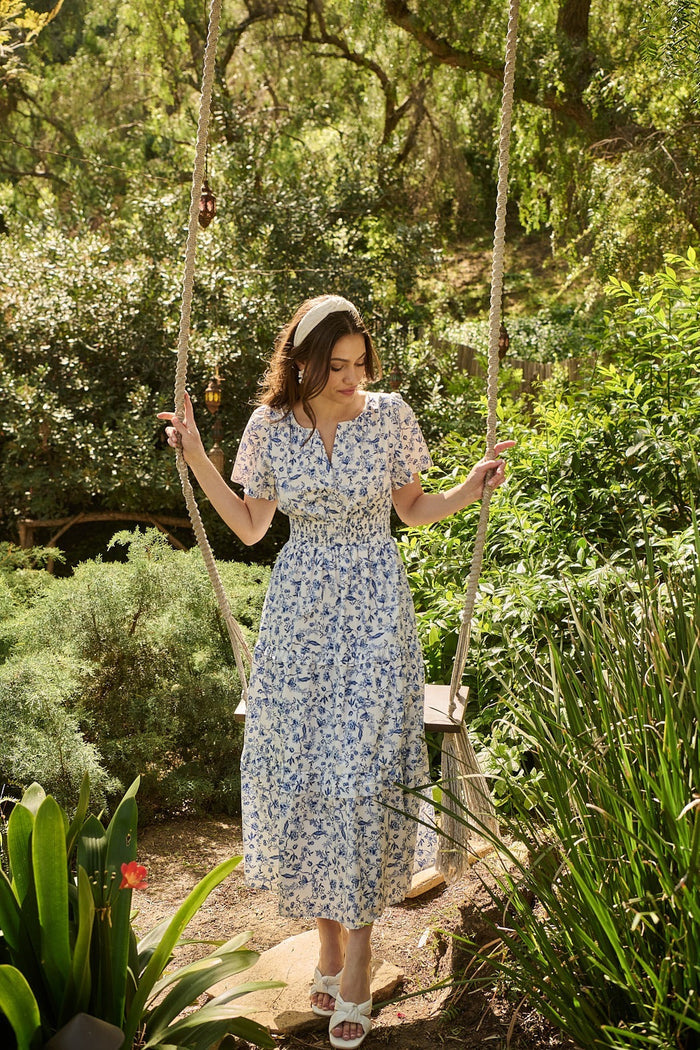 Kearny Floral Palmer Poplin Tiered Maxi Dress