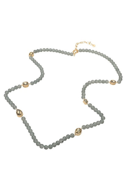 Keep It Natural Long Necklace-Ash Blue-Cute-Trendy-Shop-Womens-Boutique-Clothing-Store