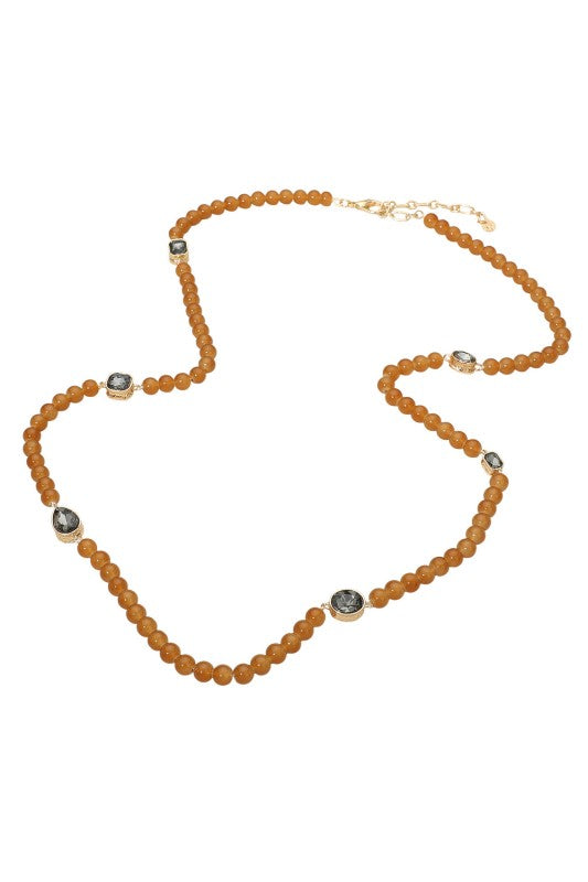 Keep It Natural Long Necklace-Brown-Cute-Trendy-Shop-Womens-Boutique-Clothing-Store