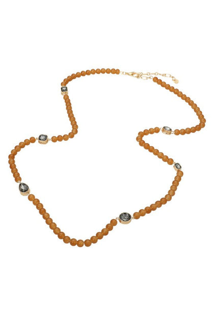 Keep It Natural Long Necklace-Brown-Cute-Trendy-Shop-Womens-Boutique-Clothing-Store