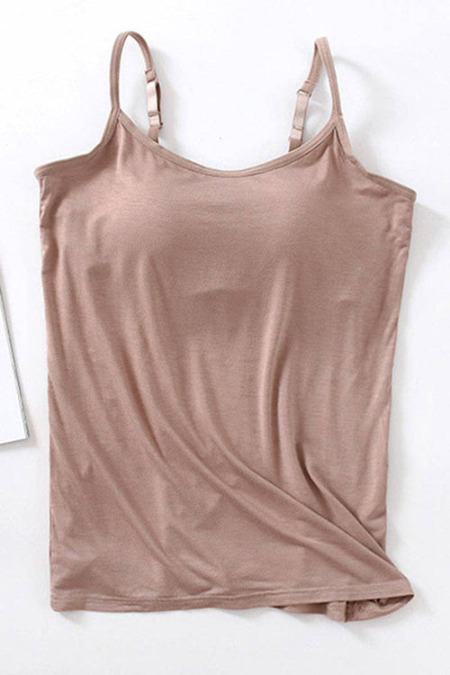 Khaki sleeveless Camisole Top