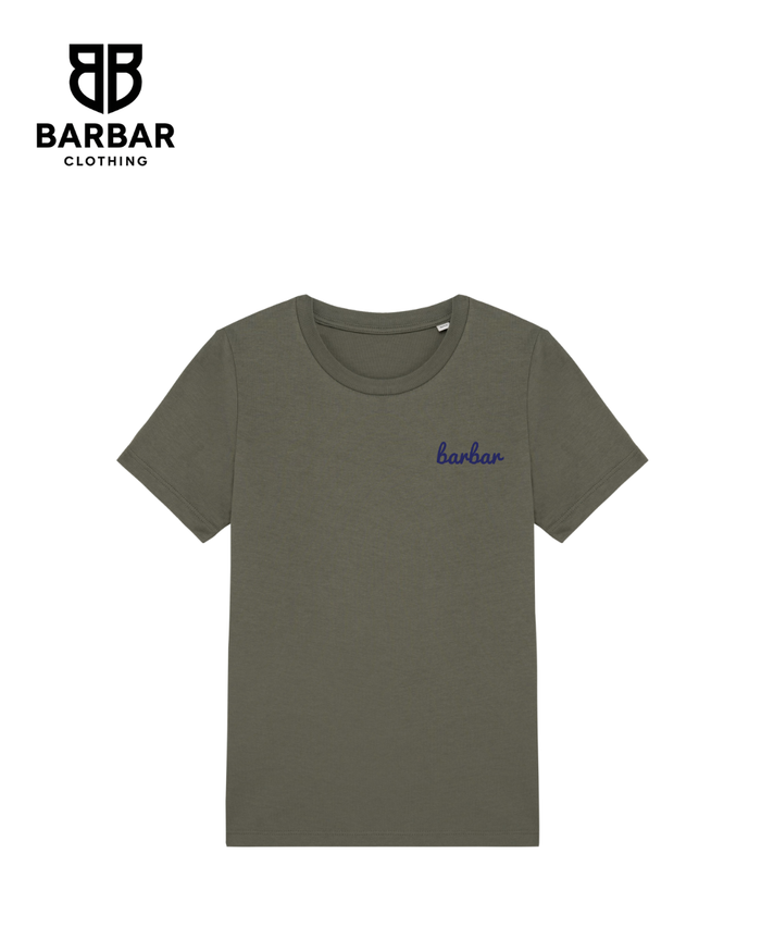 104/116 4/6 jaar / Organic Kakhi (Navy Blue logo)