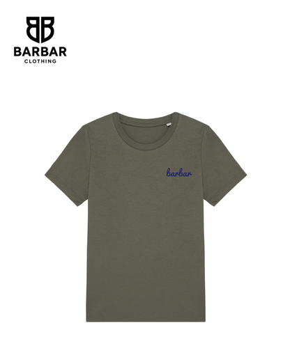 104/116 4/6 jaar / Organic Kakhi (Navy Blue logo)