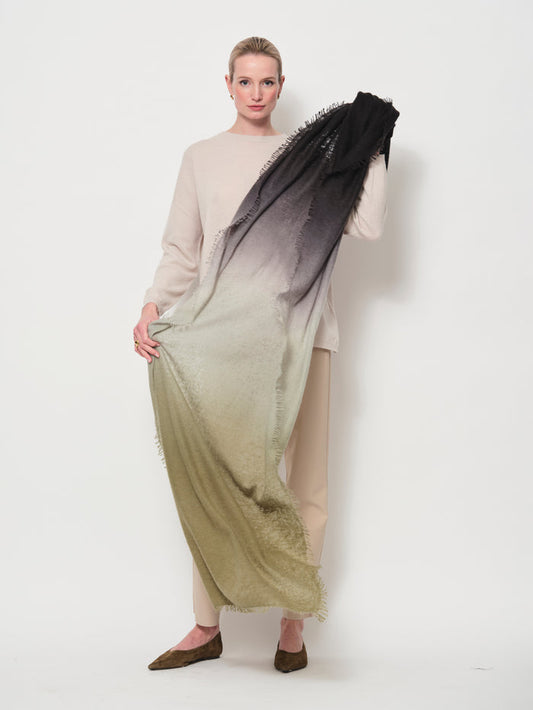 Knitted Felted Ombre Scarf
