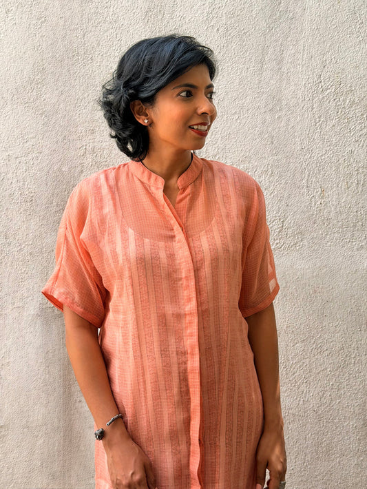 Kota Peach Overlay Dress
