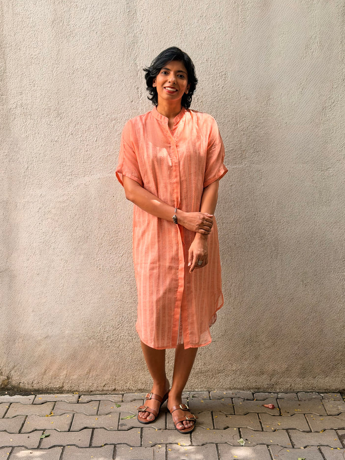 Kota Peach Overlay Dress