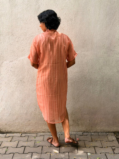 Kota Peach Overlay Dress