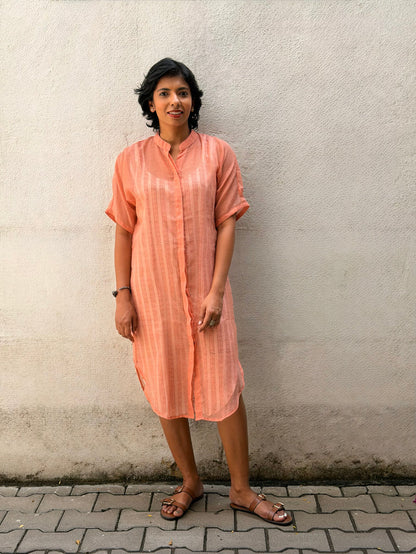Kota Peach Overlay Dress