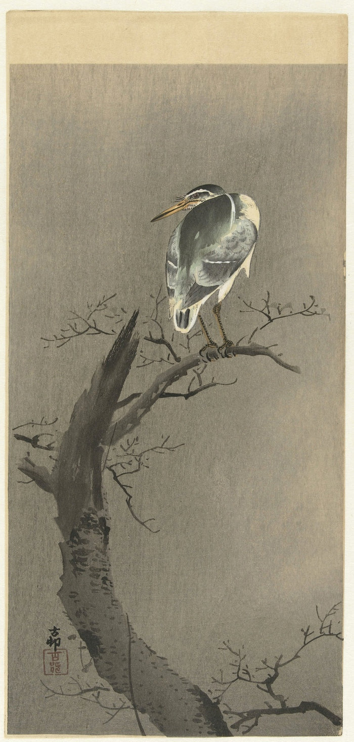 Kwak on branch by Ohara Koson, 1900
