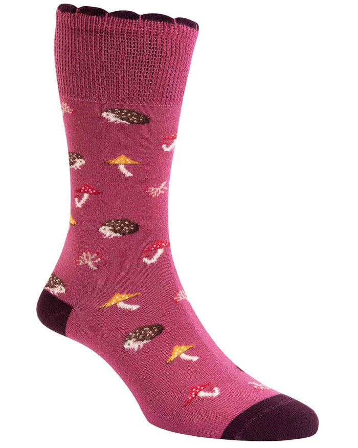 Ladies Cotton-Rich Comfort Top Socks - Dusky Rose - The Classic Boutique