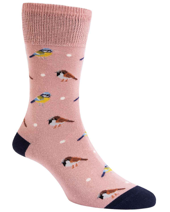 Ladies Cotton-Rich Comfort Top Socks - Pink