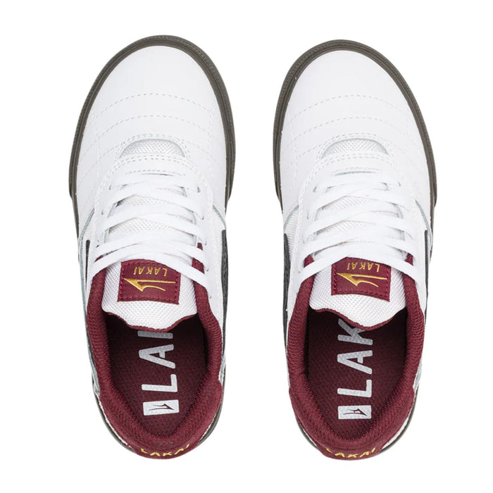 Lakai Cambridge Kids Wihte Gum Leather
