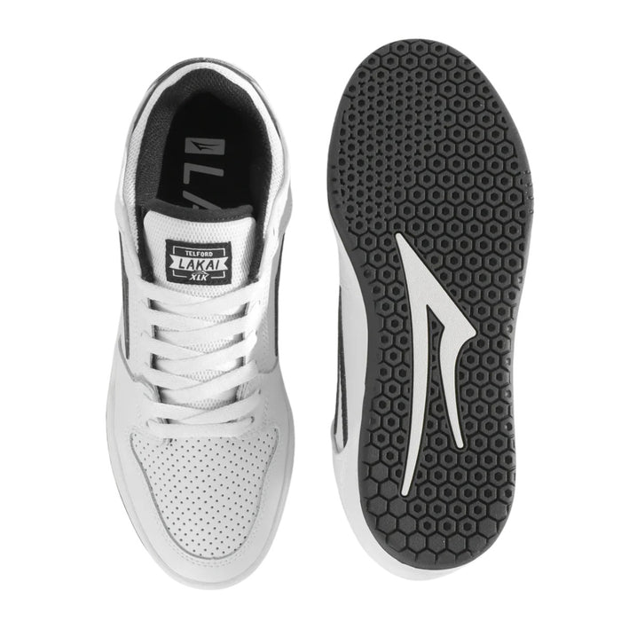 Lakai Telford Low White/Black Leather