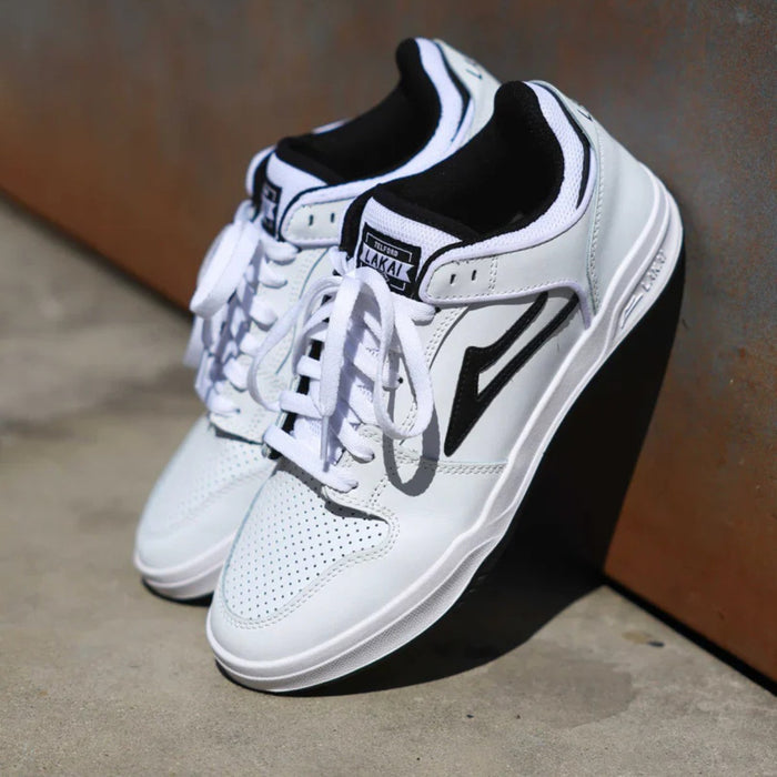Lakai Telford Low White/Black Leather