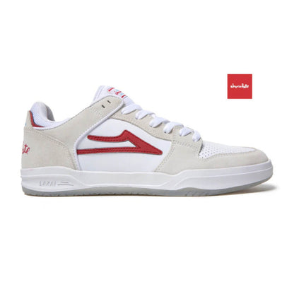 Lakai X Chocolate Telford Low White/Red Suede