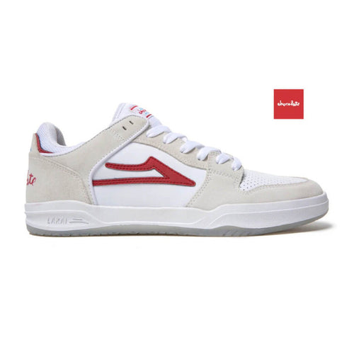 Lakai X Chocolate Telford Low White/Red Suede