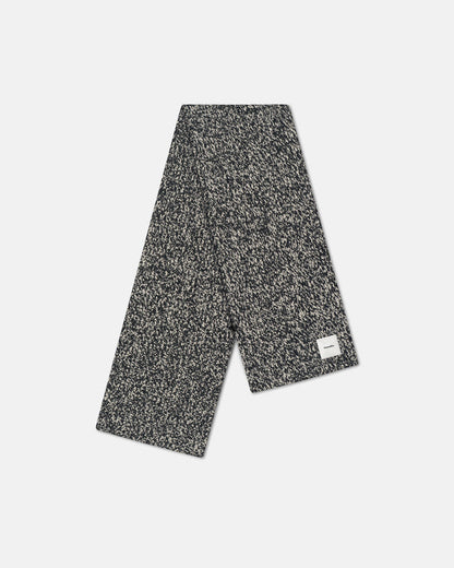 Lance - Wool scarf - Black/White