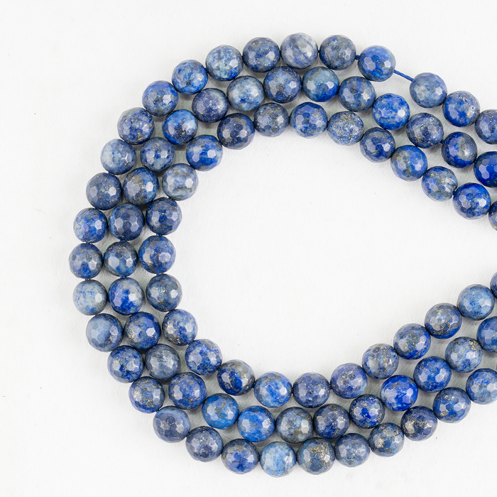 Lapis Lazuli Faceted Beads, Crystal Beads for Jewelry.