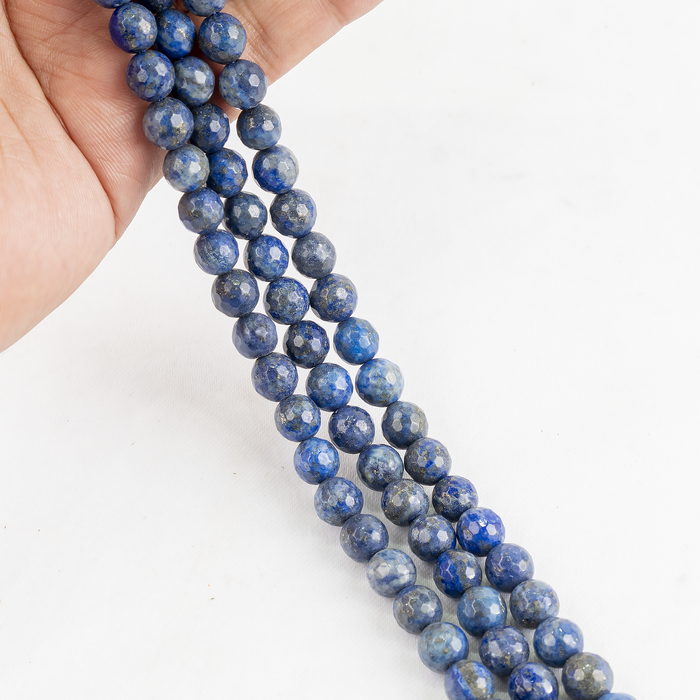 Lapis Lazuli Faceted Beads, Crystal Beads for Jewelry.