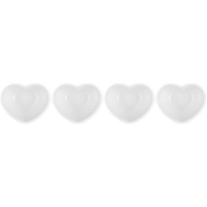 Le Creuset  Mini Heart Bowls Set of 4 - White