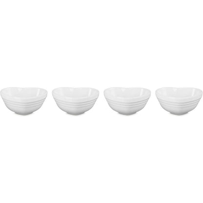 Le Creuset  Mini Heart Bowls Set of 4 - White