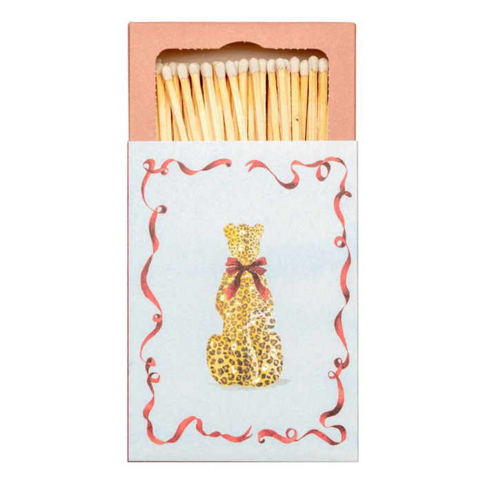 Leopard with a Bow Matchbox - Becket Hitch