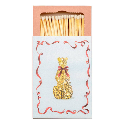 Leopard with a Bow Matchbox - Becket Hitch