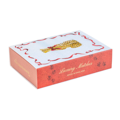 Leopard with a Bow Matchbox - Becket Hitch