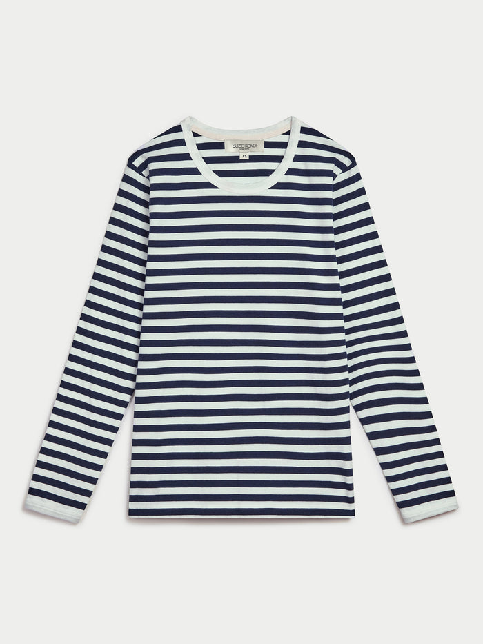 Navy-Ivory Stripe