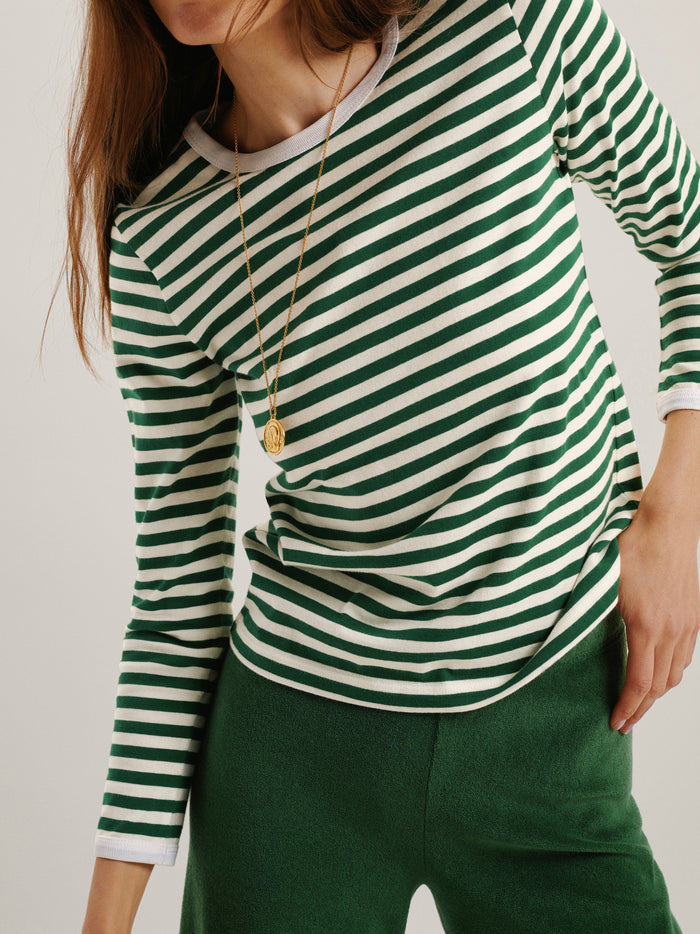 Grass-Ivory Stripe