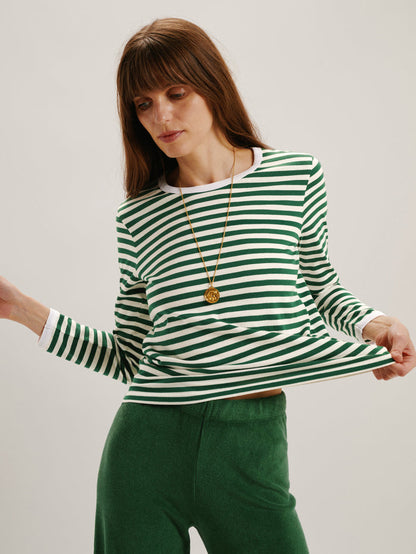 Grass-Ivory Stripe