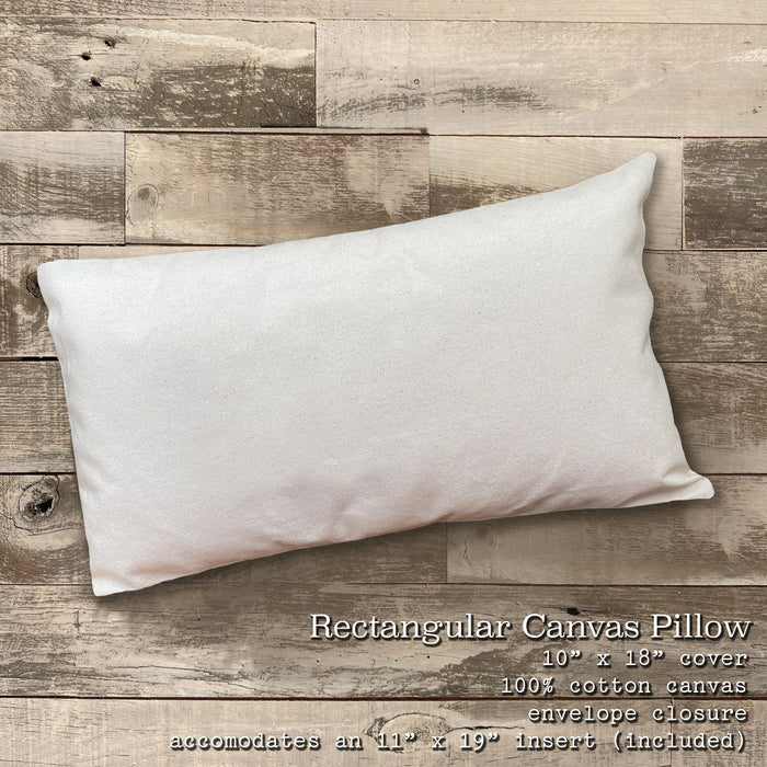 Life is Better at the Beach (Script Overlay) - Rectangular Canvas Pillow