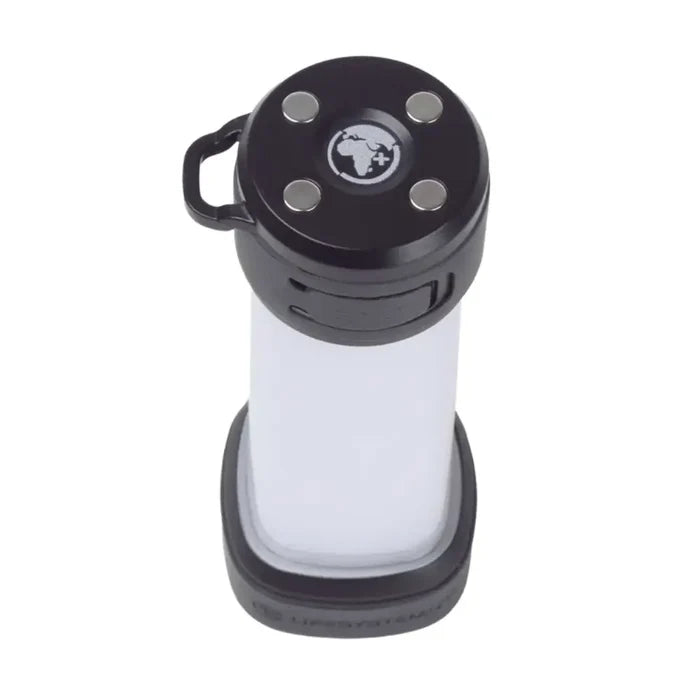 Lifesystems Intensity Rechargeable 552 Lumens LED Lantern showning the top magnets, on a white background