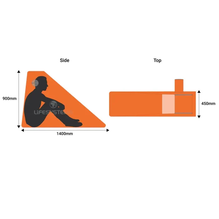 Lifesystems Survival Shelter 1 Man dimensions on a white background
