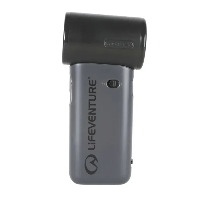 Lifeventure Handheld Pocket Fan shown from the side on a plain white background