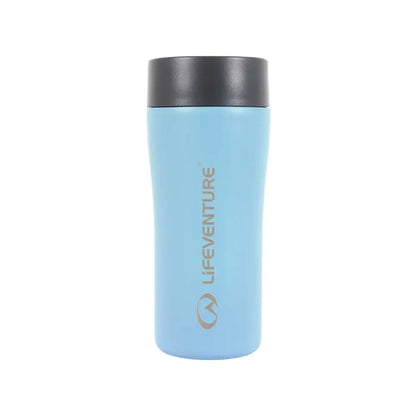 Lifeventure One Touch Stainless Steel Thermal Mugs 350ml ice blue shown against a plain white background