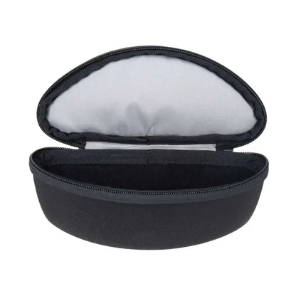 Lifeventure Protective Sunglasses Case showing the lid unzipped on a white background