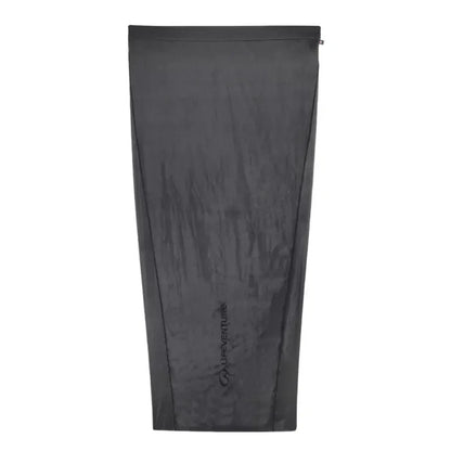 Lifeventure Silk Blend Sleeping Bag Liner in mummy ahape laid out flat on a white background