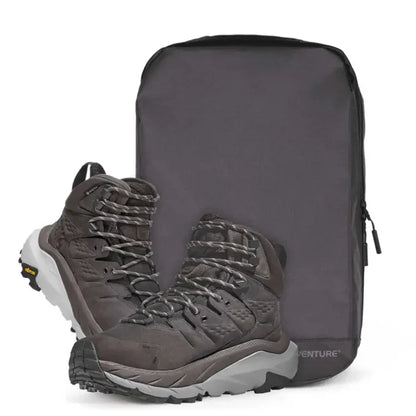 Lifeventure Storm Boot Bag with boots showing the size comparison on a white background