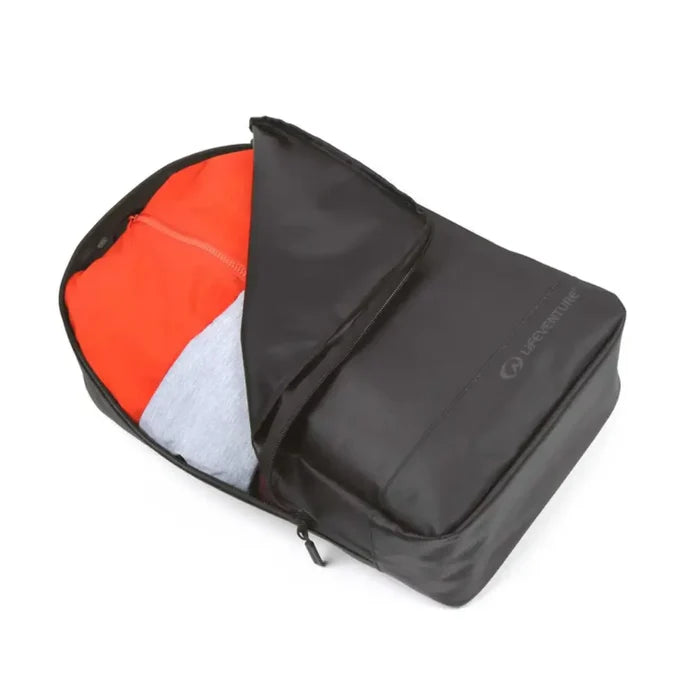 Lifeventure Storm Boot Bag shown unzipped on a white background