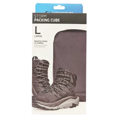 Lifeventure Storm Boot Bag packaging front detail on a white background