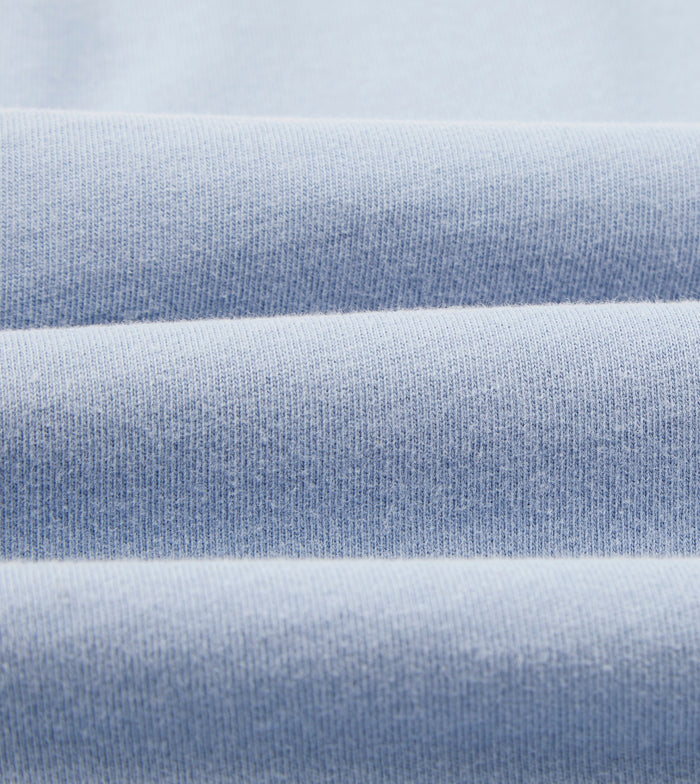 Light Indigo Cotton Crew Neck Hiking T-Shirt